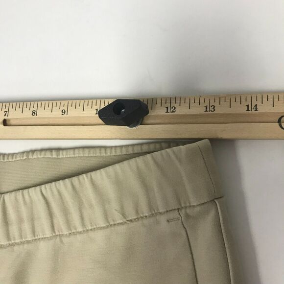 J. Jill Pant Womens 2 Tan Pull On Elastic Waist Flat Front Mid Rise Slim Leg - Picture 9 of 11